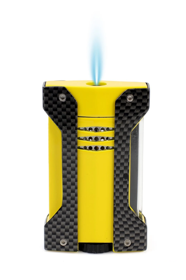 CNQ-021,Conquistador Tek Torch Pürmüz Karbon Sarı Defi Extreme Dizayn Metal Puro Çakmağı