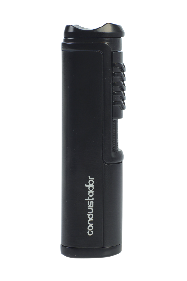 CNQ-036,Conquistador Tek Torch Pürmüz Siyah Metal Puro Çakmağı