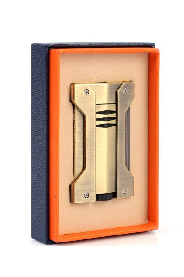 CNQ-020,Conquistador Tek Torch Pürmüz Bronz Siyah Defi Extrem Dizayn Metal Puro Çakmağı