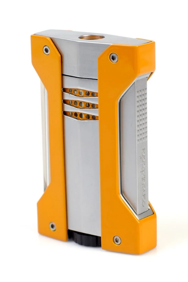 CNQ-022,Conquistador Tek Torch Pürmüz Turuncu Gümüş Defi Extreme Dizayn Metal Puro Çakmağı