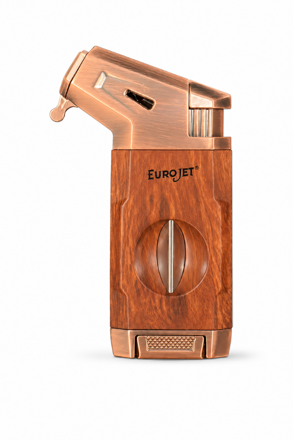 TRM1023,Eurojet Tek Torch Pürmüz Dahili V Kesicili Bronz Puro Çakmağı