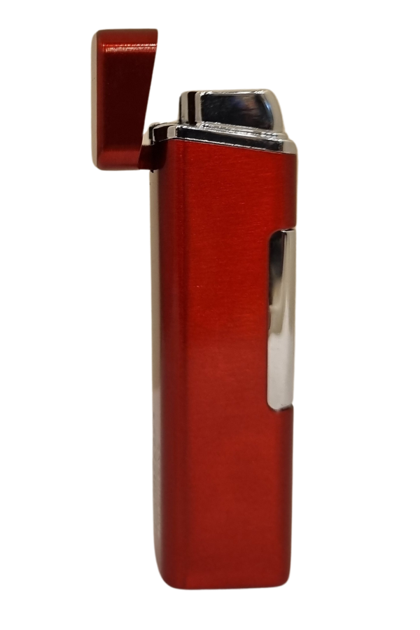 TR8037,PremiumQuality Kırmızı Tek Torch Pürmüz Metal Puro Çakmağı