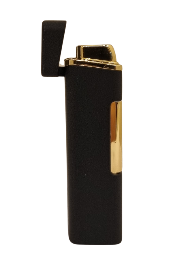 TR8038,PremiumQuality Siyah Tek Torch Pürmüz Metal Puro Çakmağı