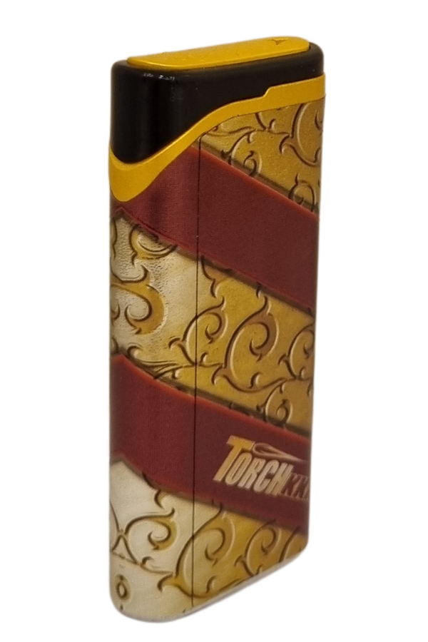 TR8048,PremiumQuality Gold - Kırmızı Tek Torch Pürmüz Plastik Puro Çakmağı