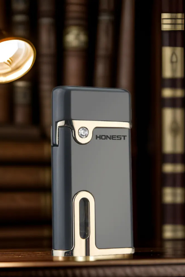 TR8587,Honest Gunmetal Tek Torch Pürmüz Metal Puro Çakmağı