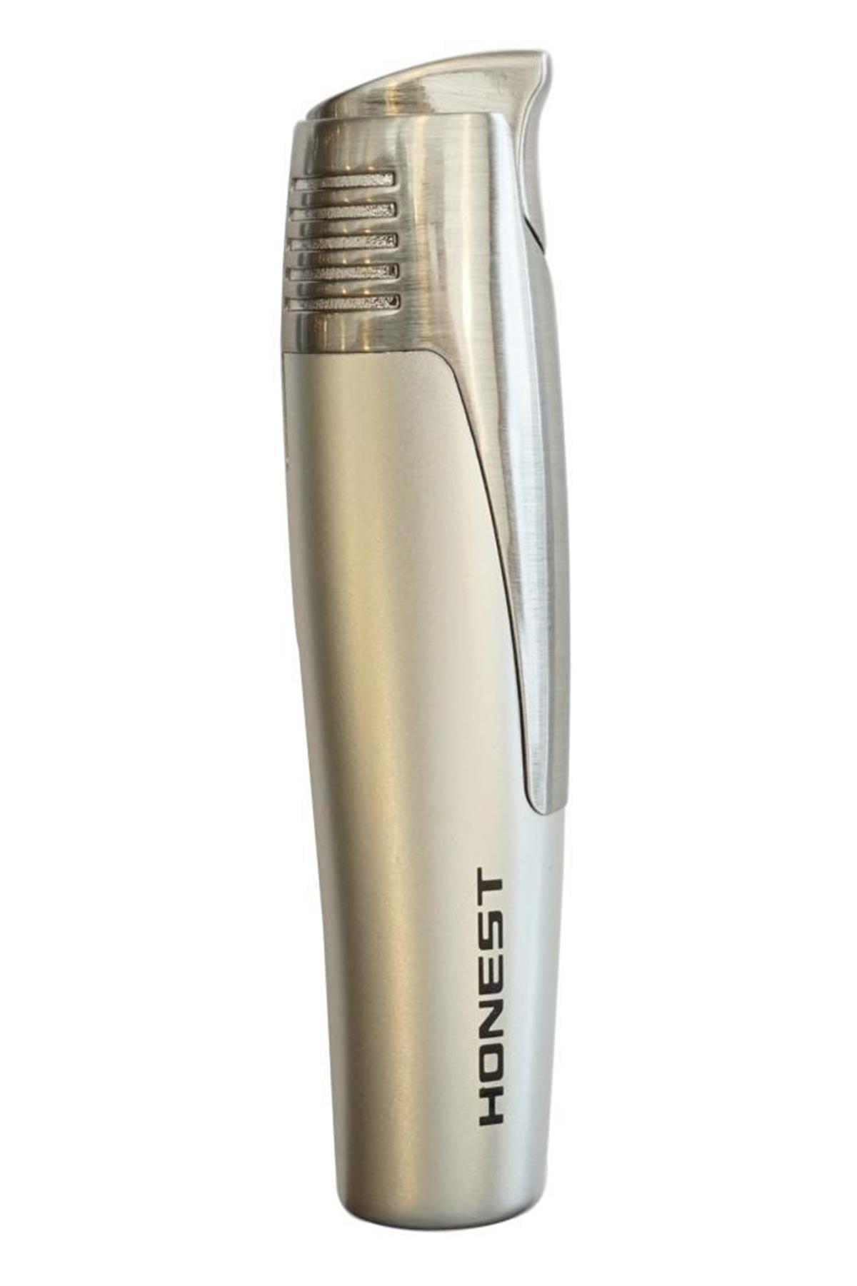 TR5756,Honest Tek Torch Gümüş Puro Çakmak
