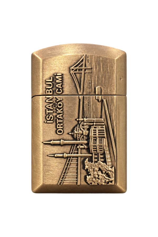 ACK029,Hunter Soft Flame İstanbul Ortaköy Design Bronz Çakmak