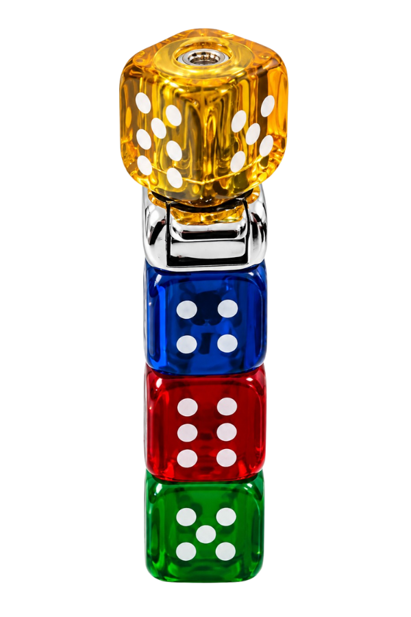 ACK002,Hunter Tek Torch Pürmüz Sarı Zar Design Işıklı Puro Çakmağı