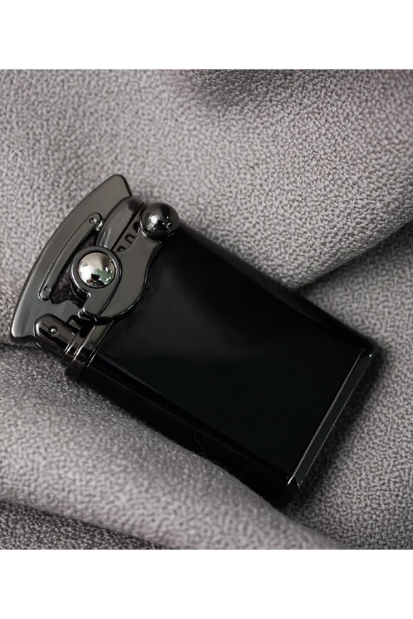 TR8656,Jobon Tek Torch Pürmüz Siyah Gunmetal Metal Puro Çakmağı