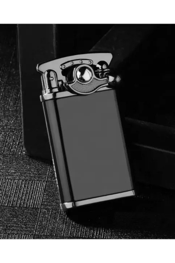 TR8656,Jobon Tek Torch Pürmüz Siyah Gunmetal Metal Puro Çakmağı