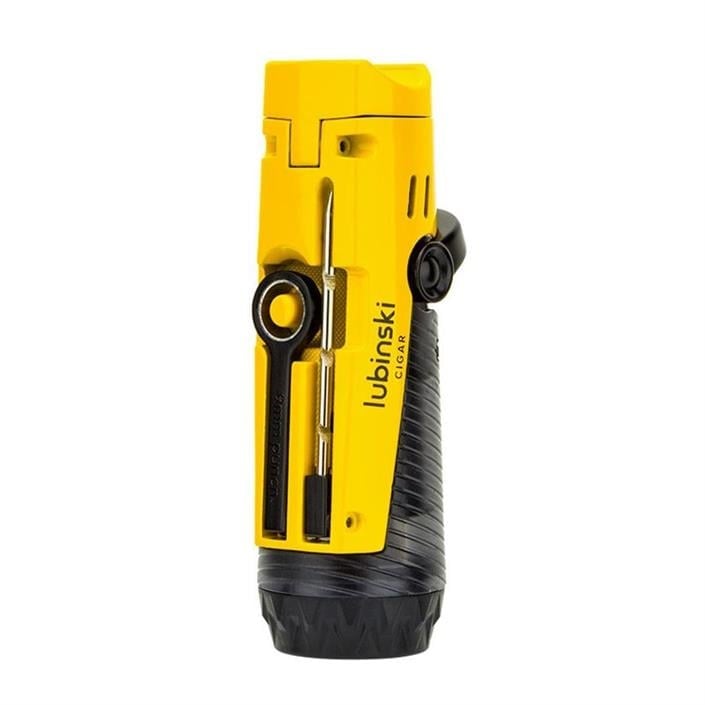 LB-169,Lubinski Lion İğneli + Delicili Tek Torch Puro Çakmağı Sarı