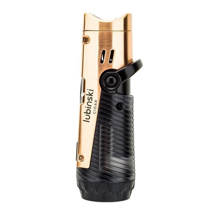 LB-166,Lubinski Lion İğneli + Delicili Tek Torch Puro Çakmağı Gold