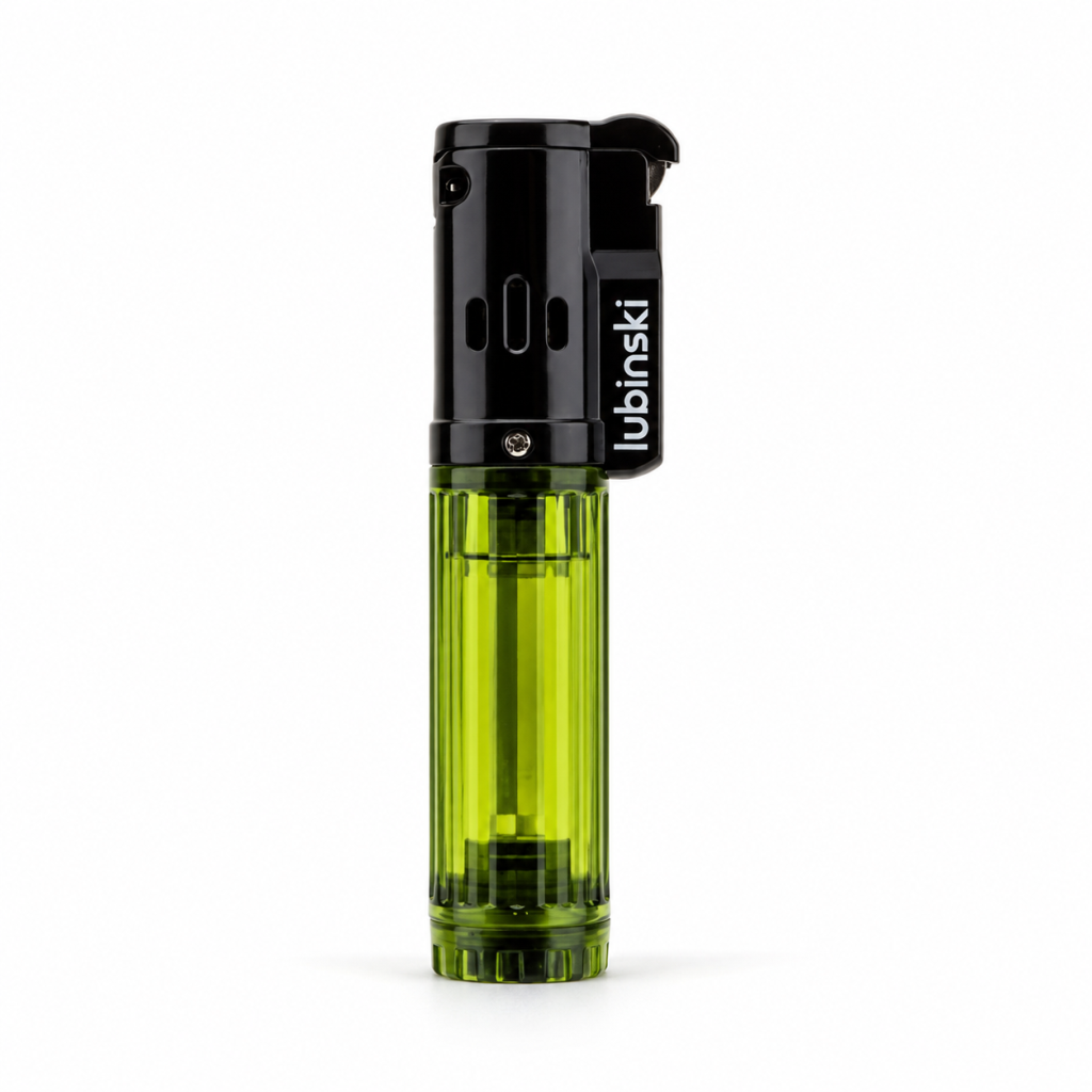 LB-207,Lubinski Cigar Basic Slim Tek Torch Puro Çakmağı Yeşil