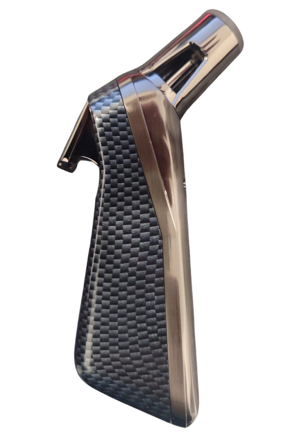 TR9210,Parmida Tek Torch Pürmüz Gunmetal - Karbon Metal Puro Çakmağı