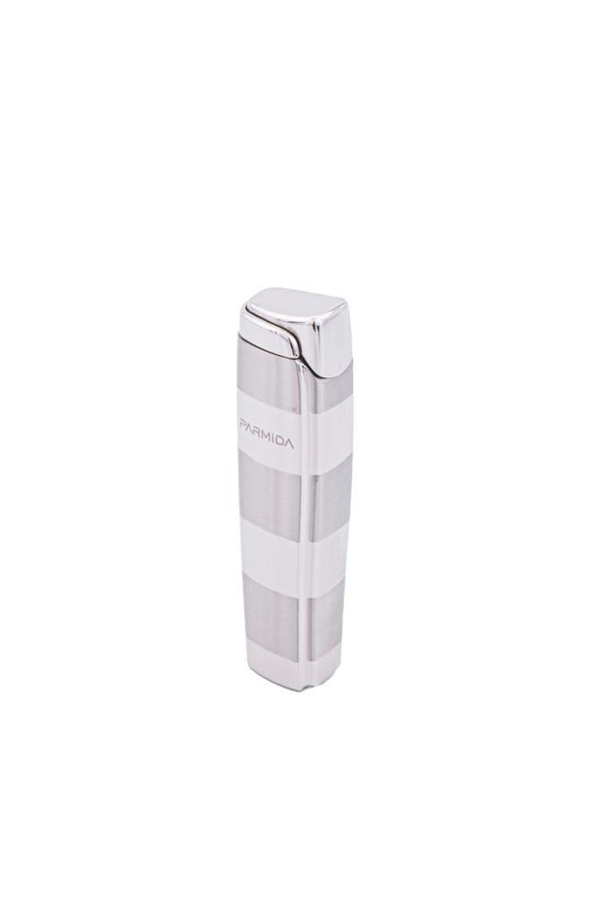 TR5974,Parmida Tek Torch Gümüş Puro Çakmağı