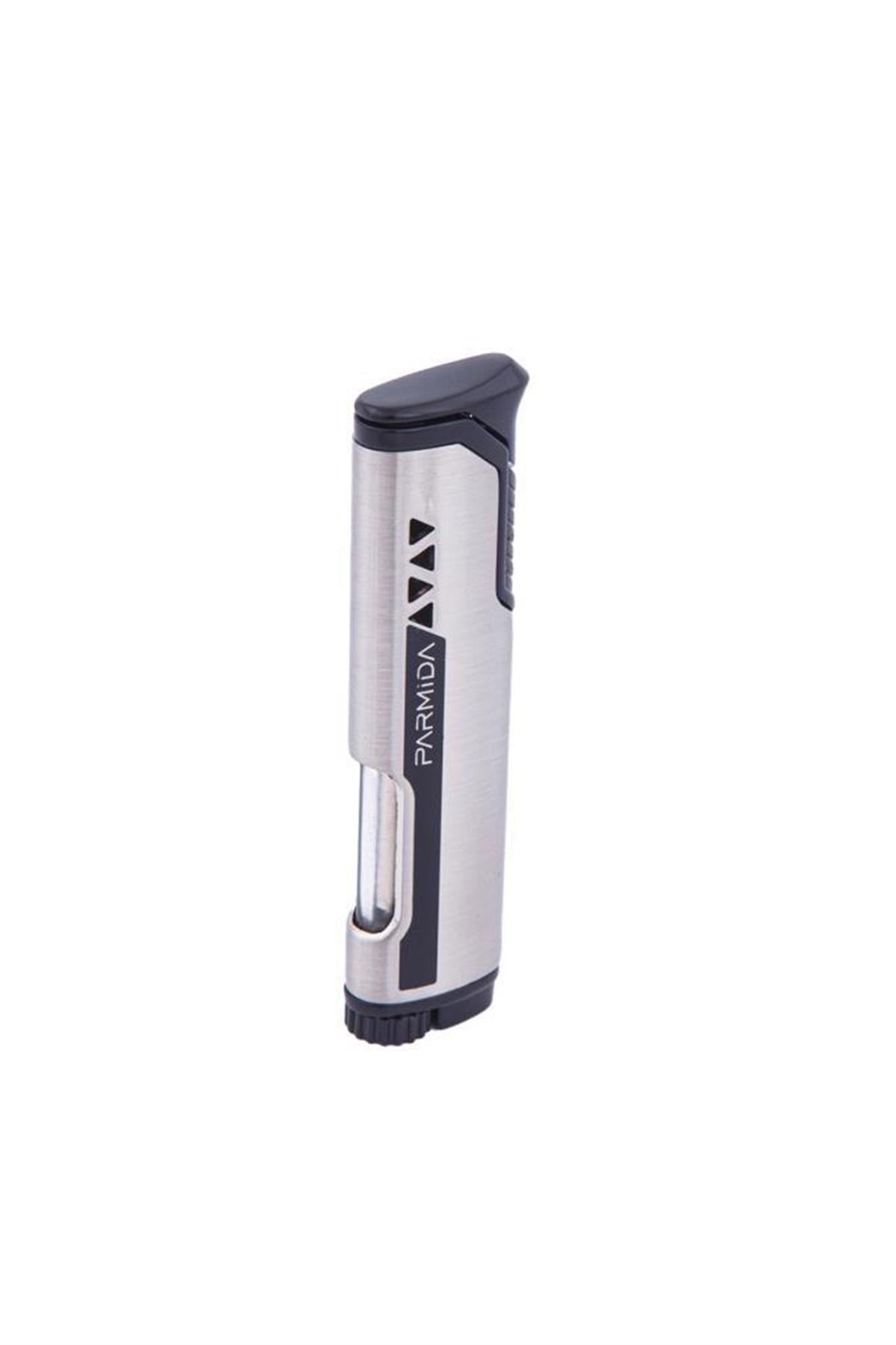 TR5981,Parmida Tek Torch Gümüş Puro Çakmağı