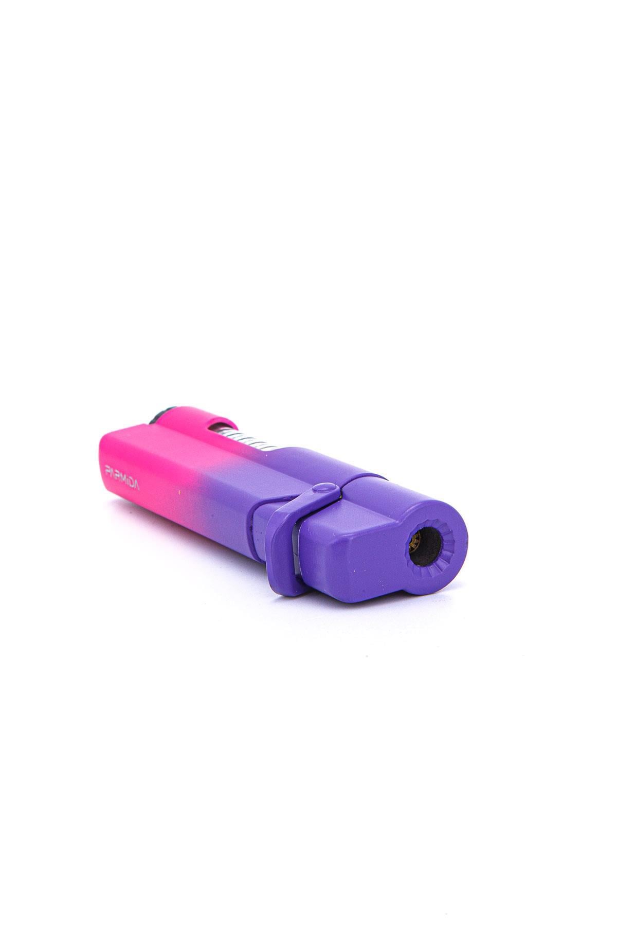 TR7294,Parmida Tek Torch Pürmüz Mor-Pembe Puro Çakmağı