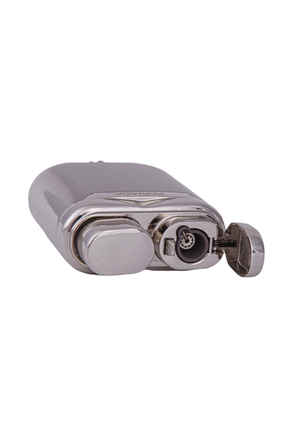 TR7893,Parmida Tek Torch Pürmüz Gümüş-Gold Metal Puro Çakmağı