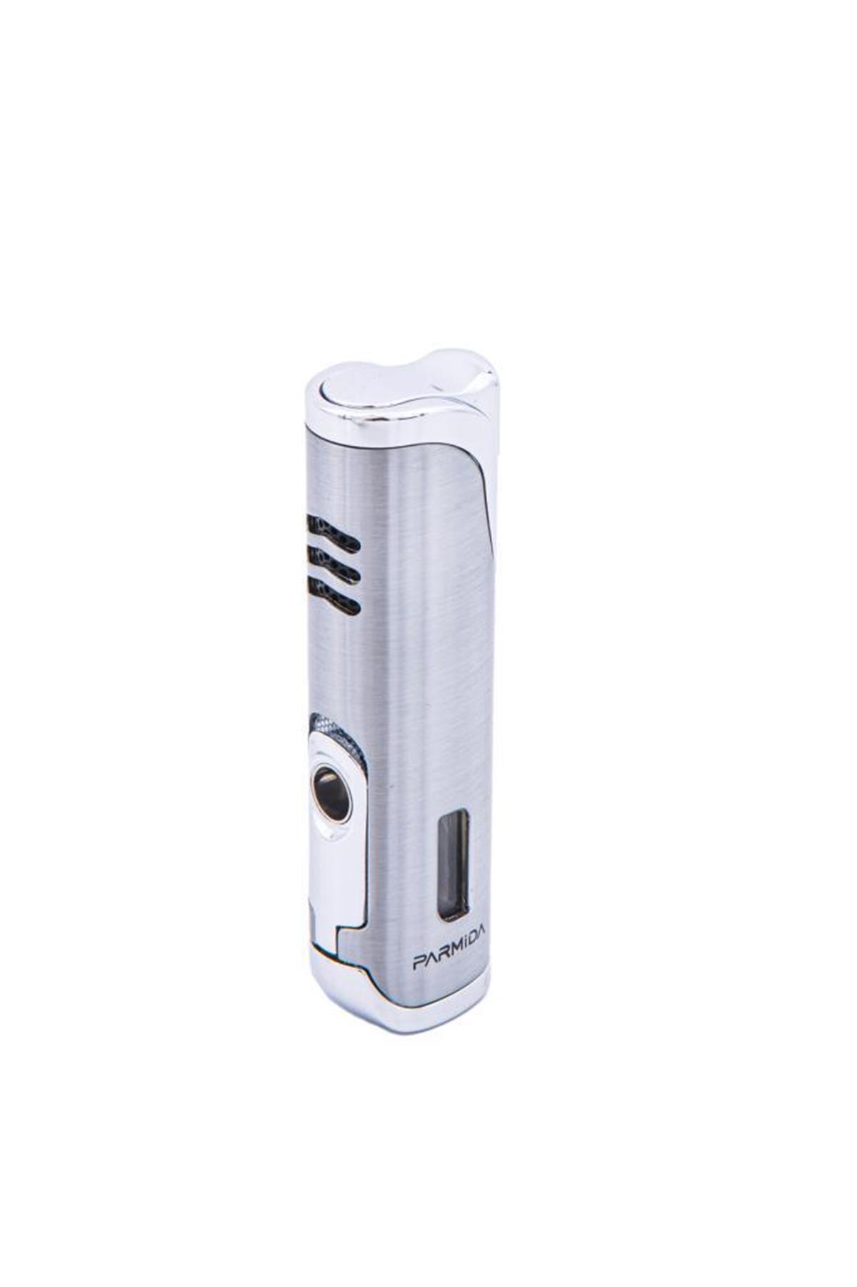 TR5876,Parmida Tek Torch Gümüş Puro Çakmağı