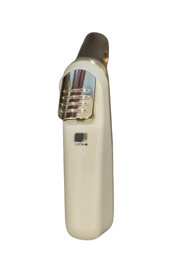 TR9211,Parmida Tek Torch Pürmüz Beyaz - Gold Metal Puro Çakmağı