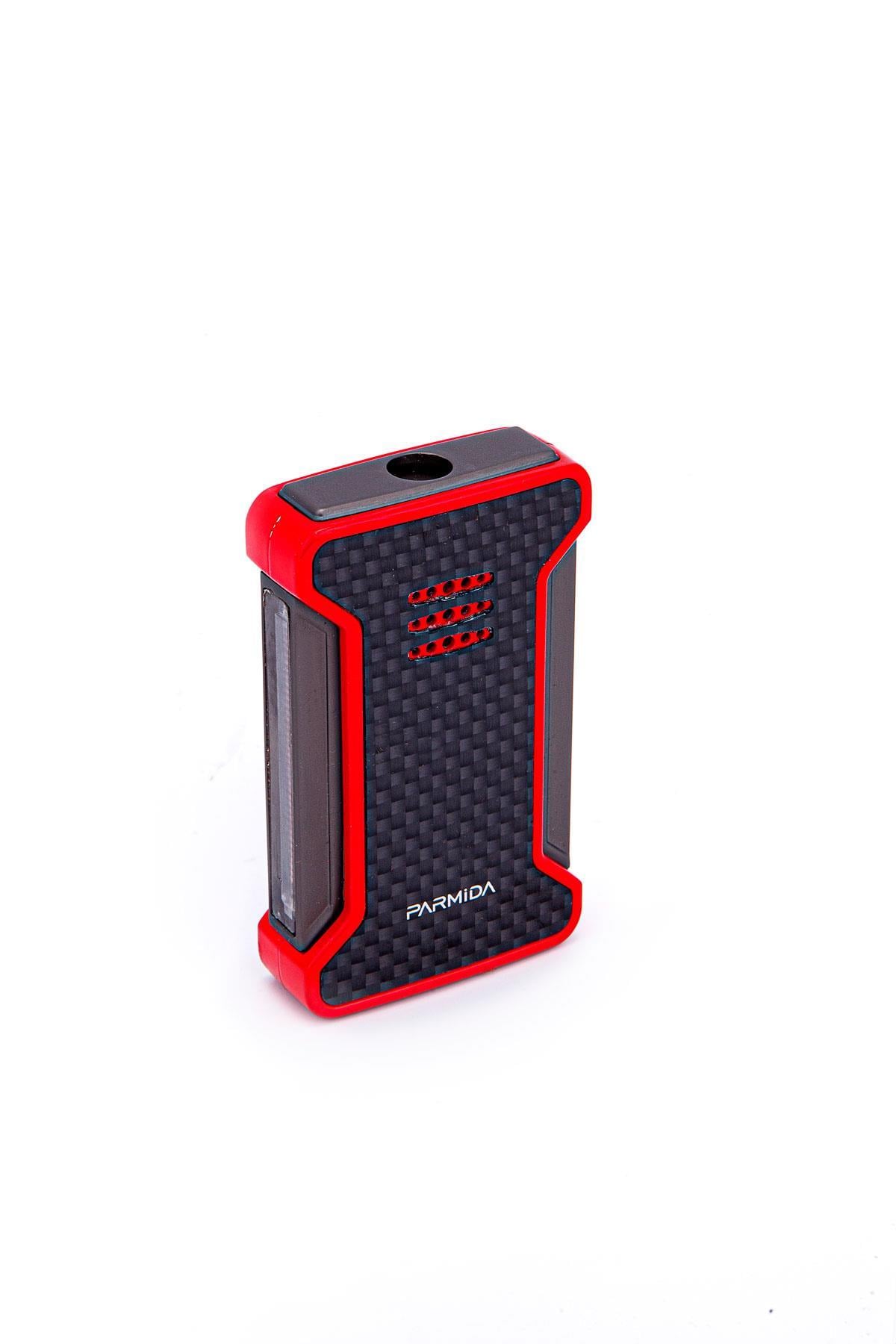 TR7266,Parmida Tek Torch Pürmüz Karbon Desenli Kırmızı Puro Çakmağı