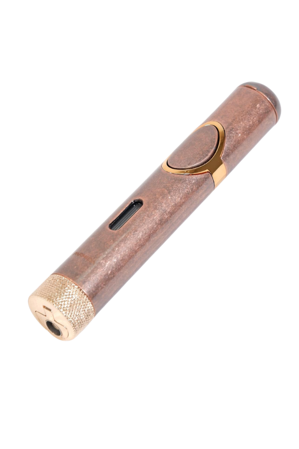 TR9518,Parmida Tek Torch Pürmüz Delicili Bronz Metal Puro Çakmağı