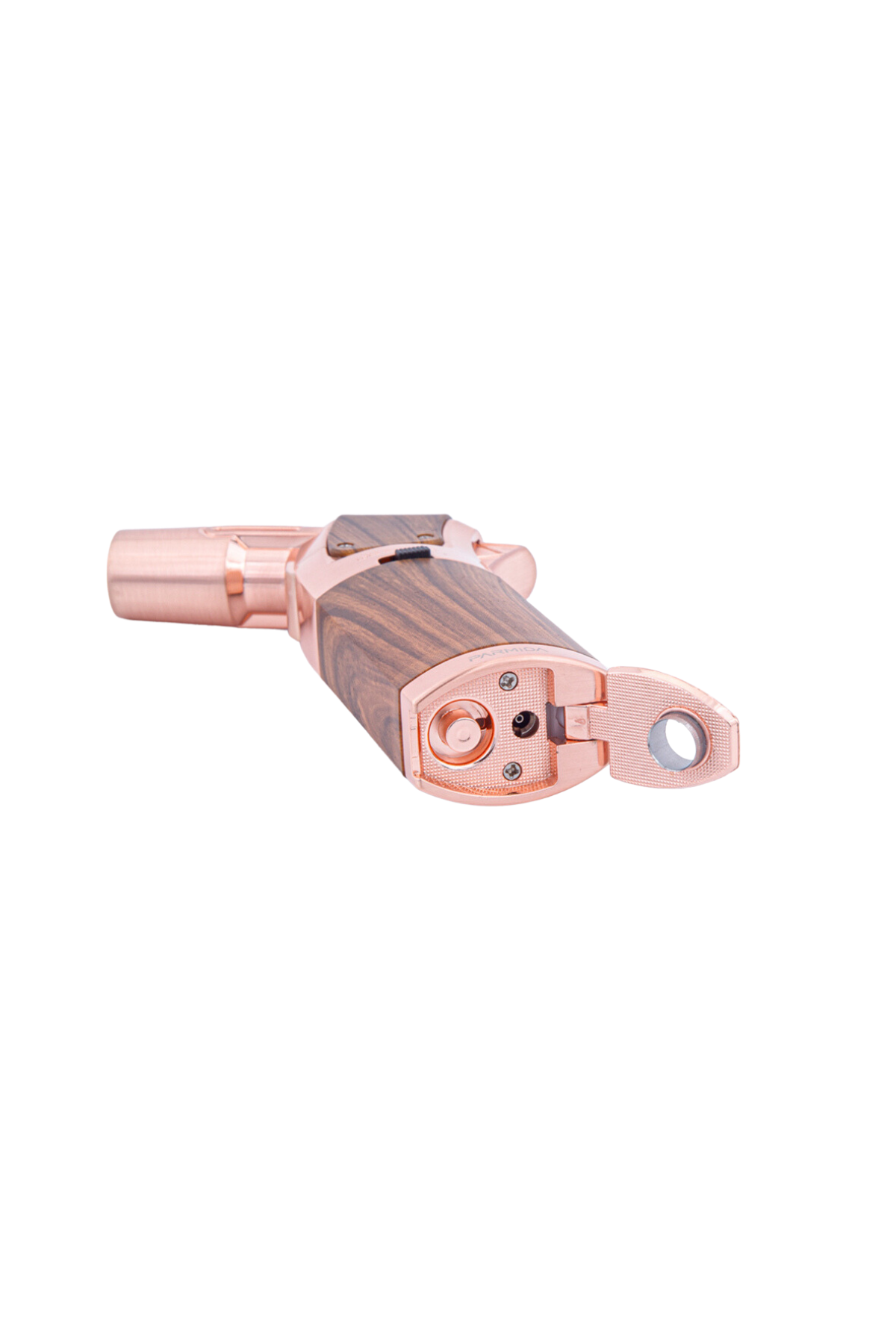 TR5992,Parmida Tek Torch Ahşap Desenli Masa Tipi Puro Çakmağı