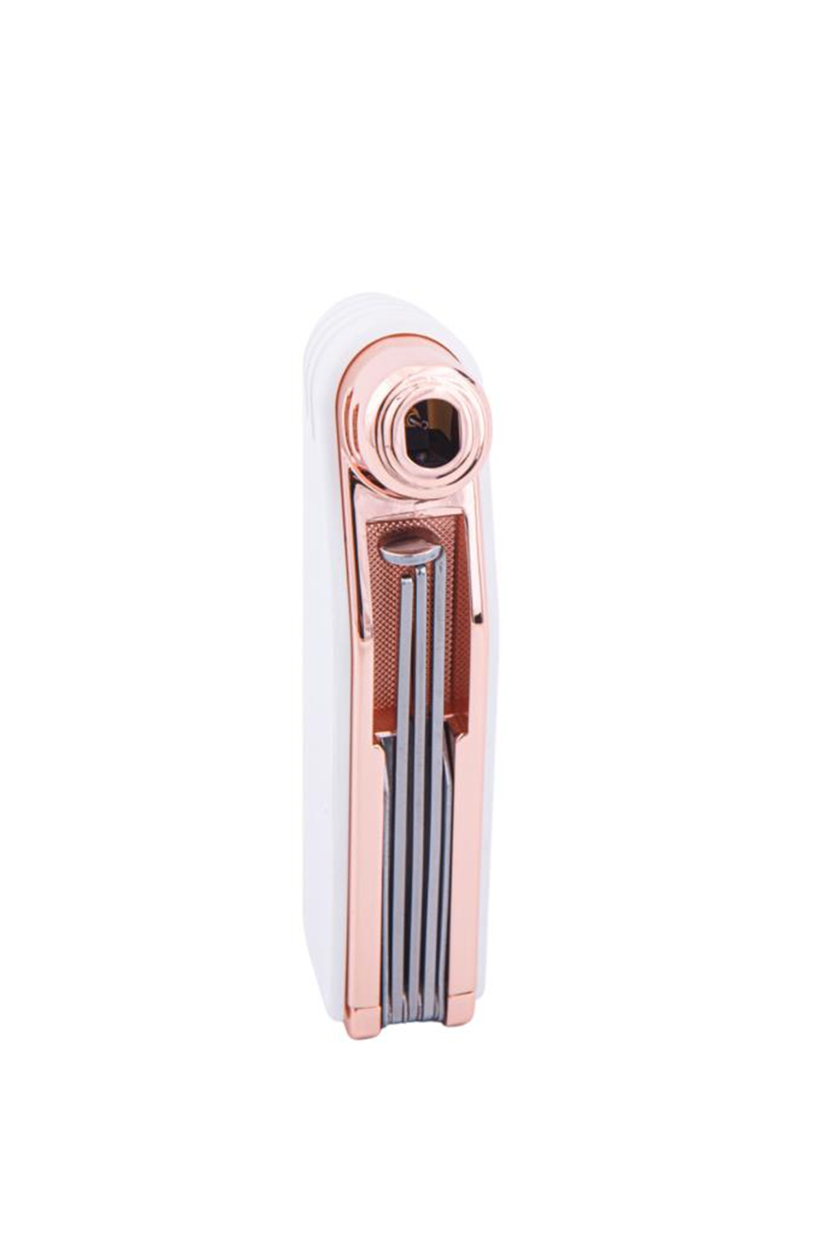 TR5937,Parmida Beyaz Soft Flame Pipo Çakmağı