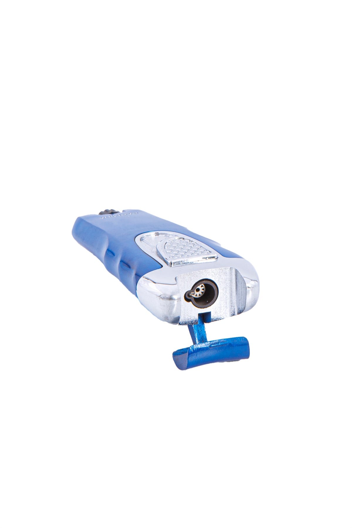 TR4729,Parmida Tek Torch Mavi-Gümüş Puro Çakmağı
