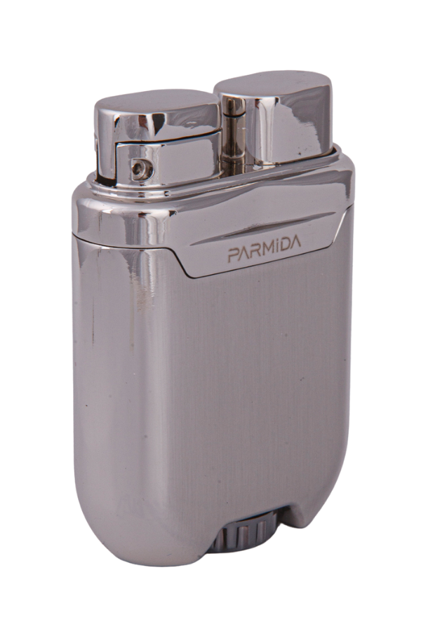 TR7893,Parmida Tek Torch Pürmüz Gümüş-Gold Metal Puro Çakmağı