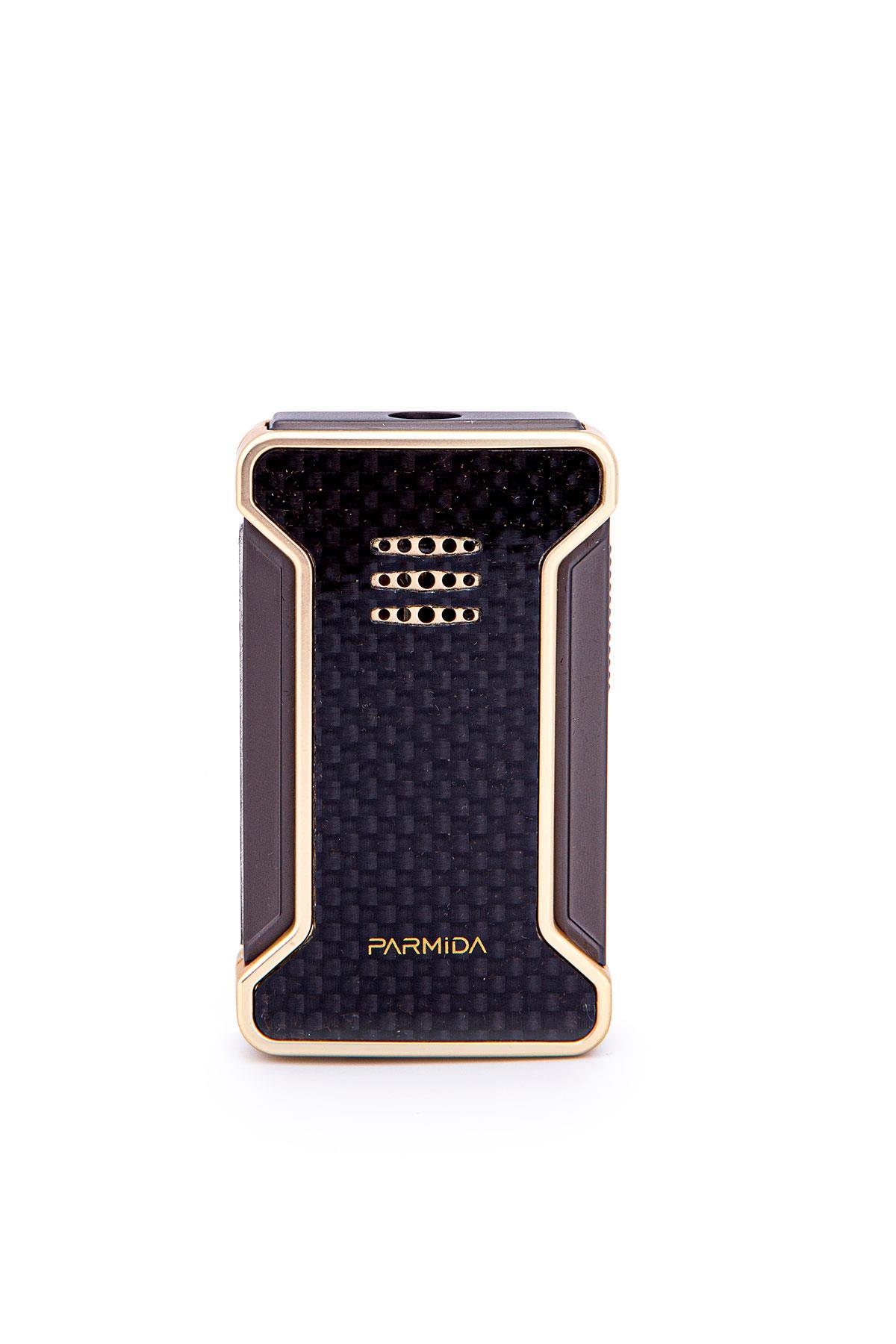 TR7265,Parmida Tek Torch Pürmüz Karbon Desenli Gold Puro Çakmağı