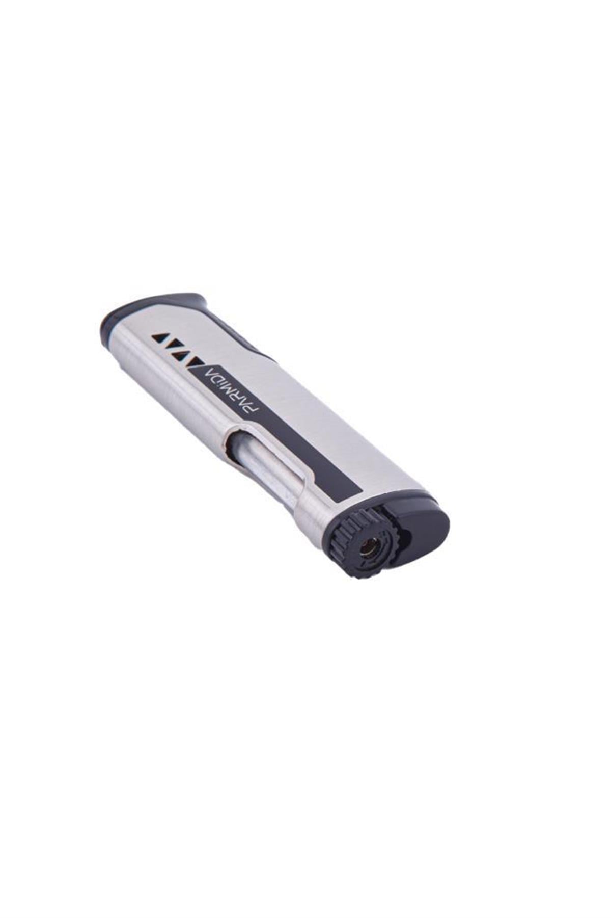 TR5981,Parmida Tek Torch Gümüş Puro Çakmağı