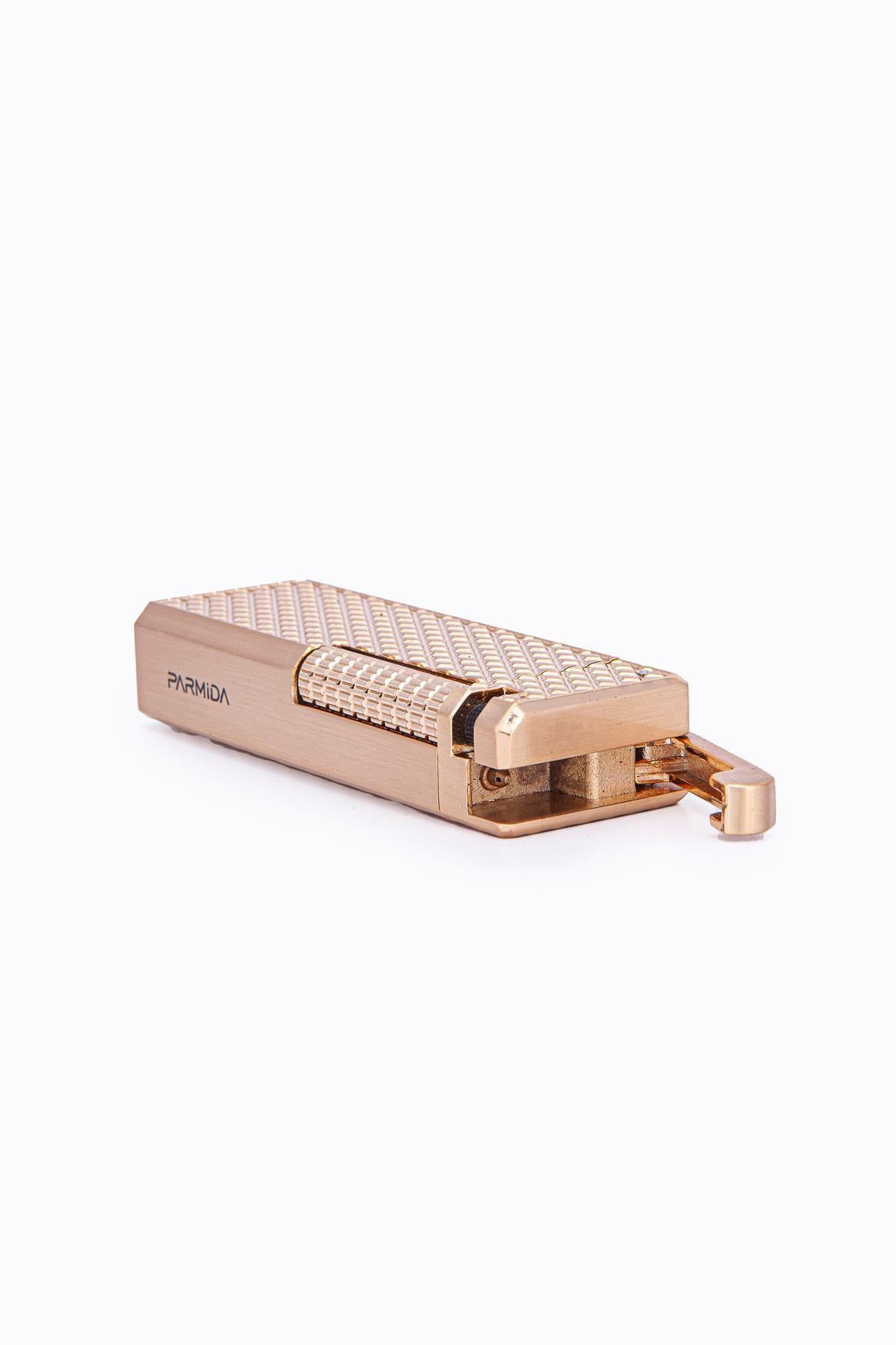 TR7214,Parmida Gold İşlemeli Soft Flame Metal Çakmak