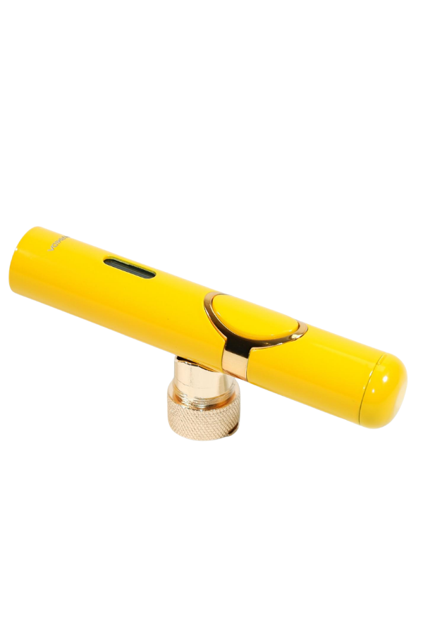 TR9520,Parmida Tek Torch Pürmüz Delicili Sarı Metal Puro Çakmağı