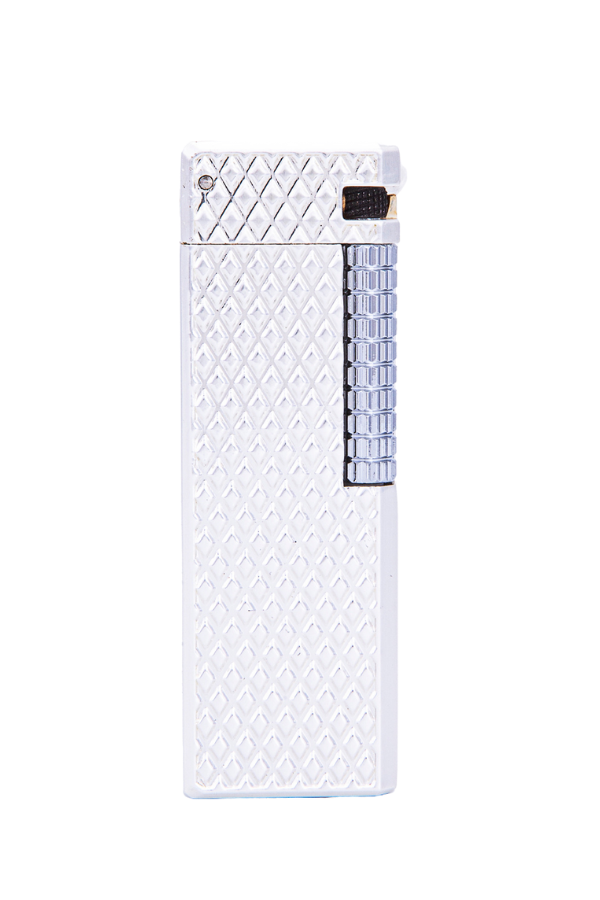 TR7221,Parmida Gümüş İşlemeli Soft Flame Metal Çakmak