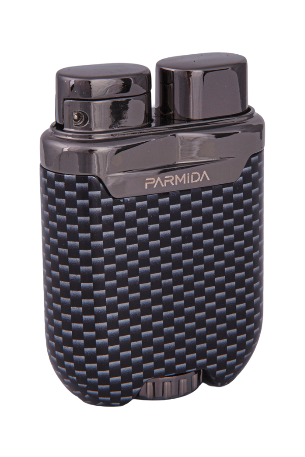 TR7895,Parmida Tek Torch Pürmüz Karbon Desenli Gunmetal Metal Puro Çakmağı