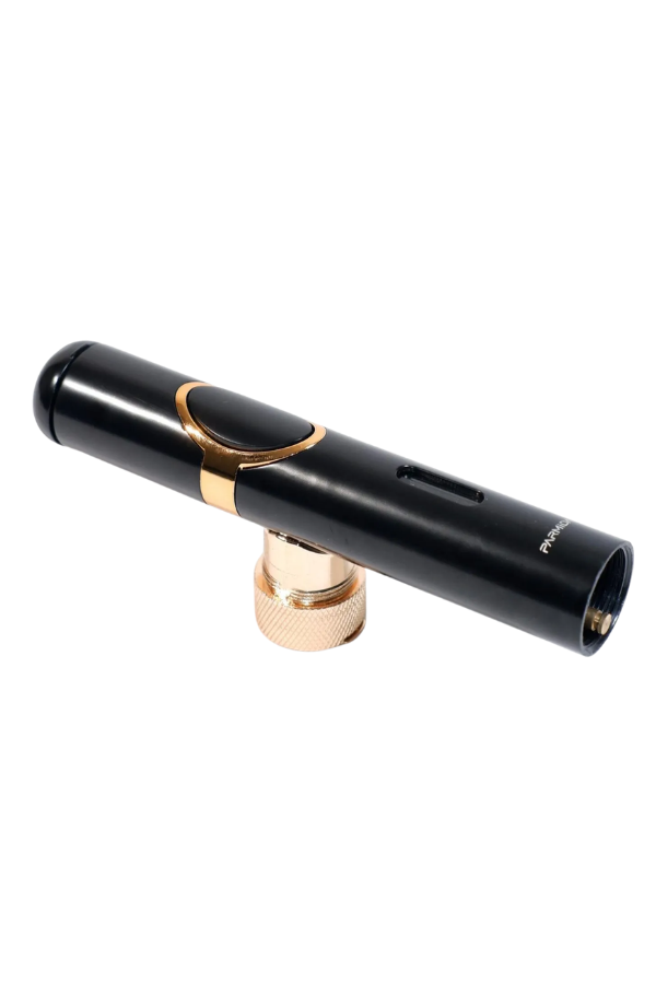TR10037,Parmida Tek Torch Pürmüz Siyah Gold Delici Sehpahlı Metal Puro Çakmağı