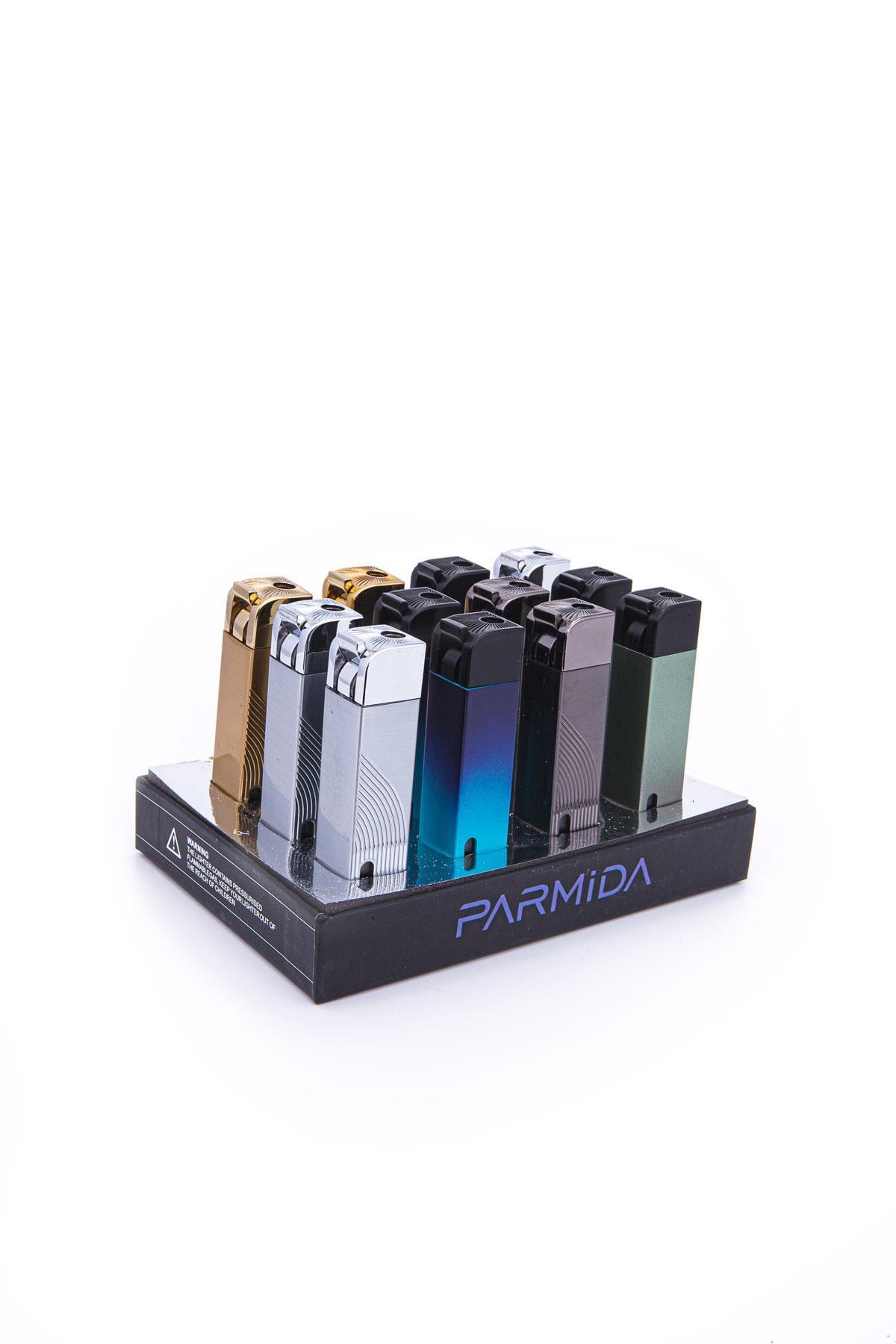 TR7300,Parmida Tek Torch Pürmüz Gunmetal İşlemeli Metal Puro Çakmağı