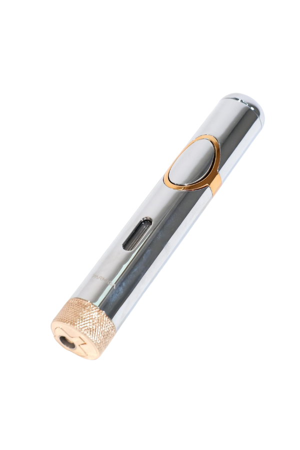 TR9519,Parmida Tek Torch Pürmüz Delicili Gümüş Metal Puro Çakmağı