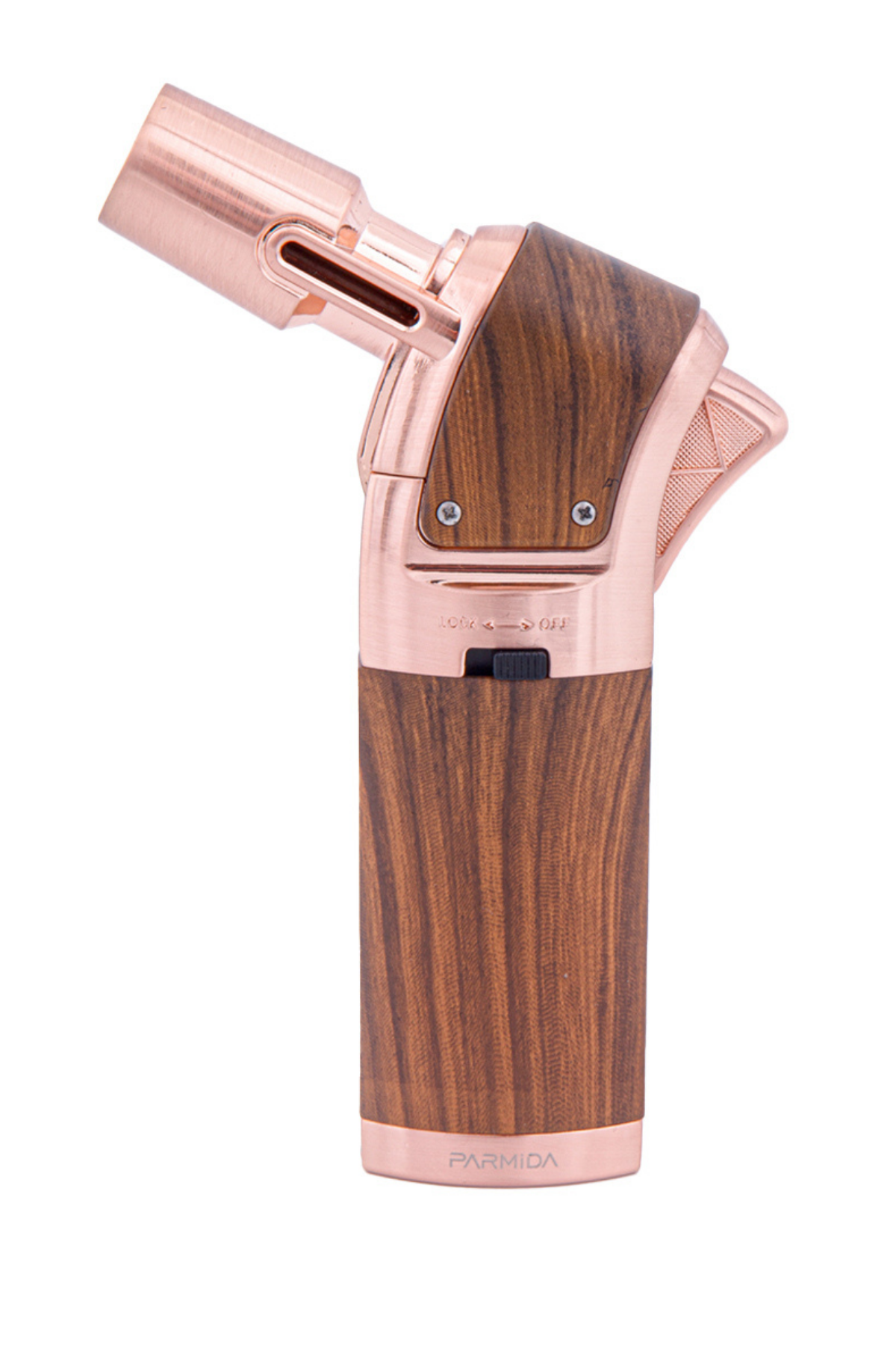 TR5992,Parmida Tek Torch Ahşap Desenli Masa Tipi Puro Çakmağı
