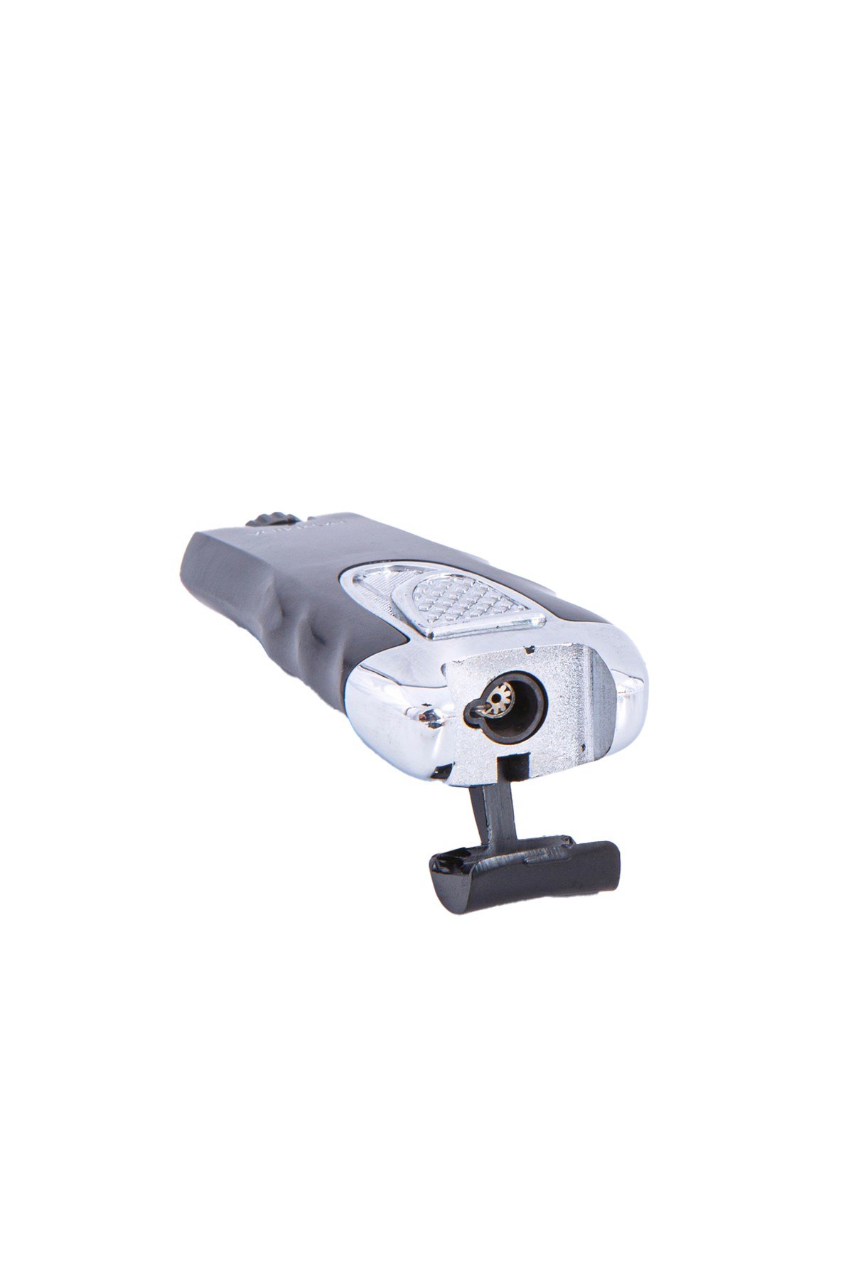 TR4728,Parmida Tek Torch Siyah-Gümüş Puro Çakmağı