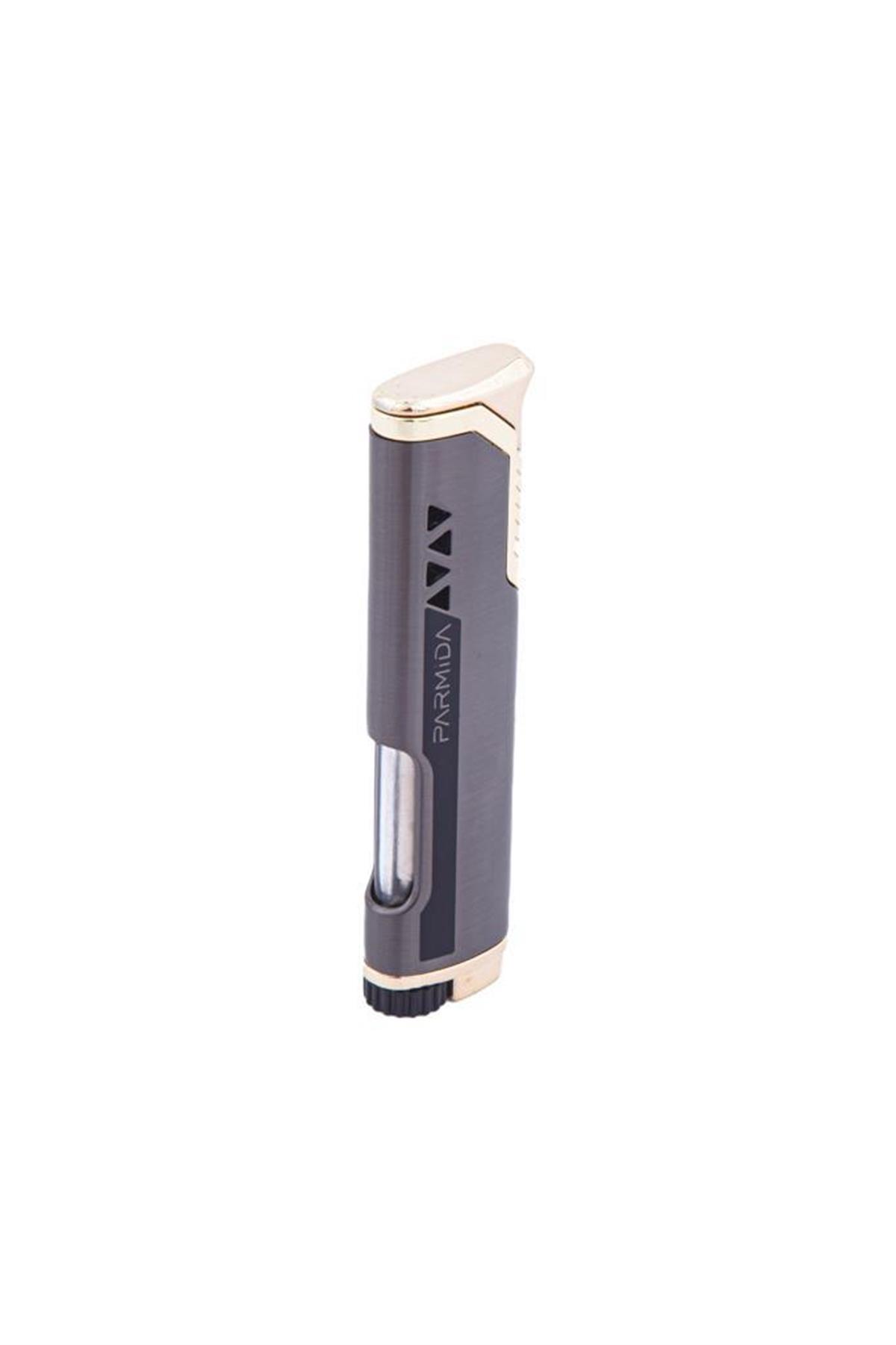 TR5979,Parmida Tek Torch Gunmetal Puro Çakmağı