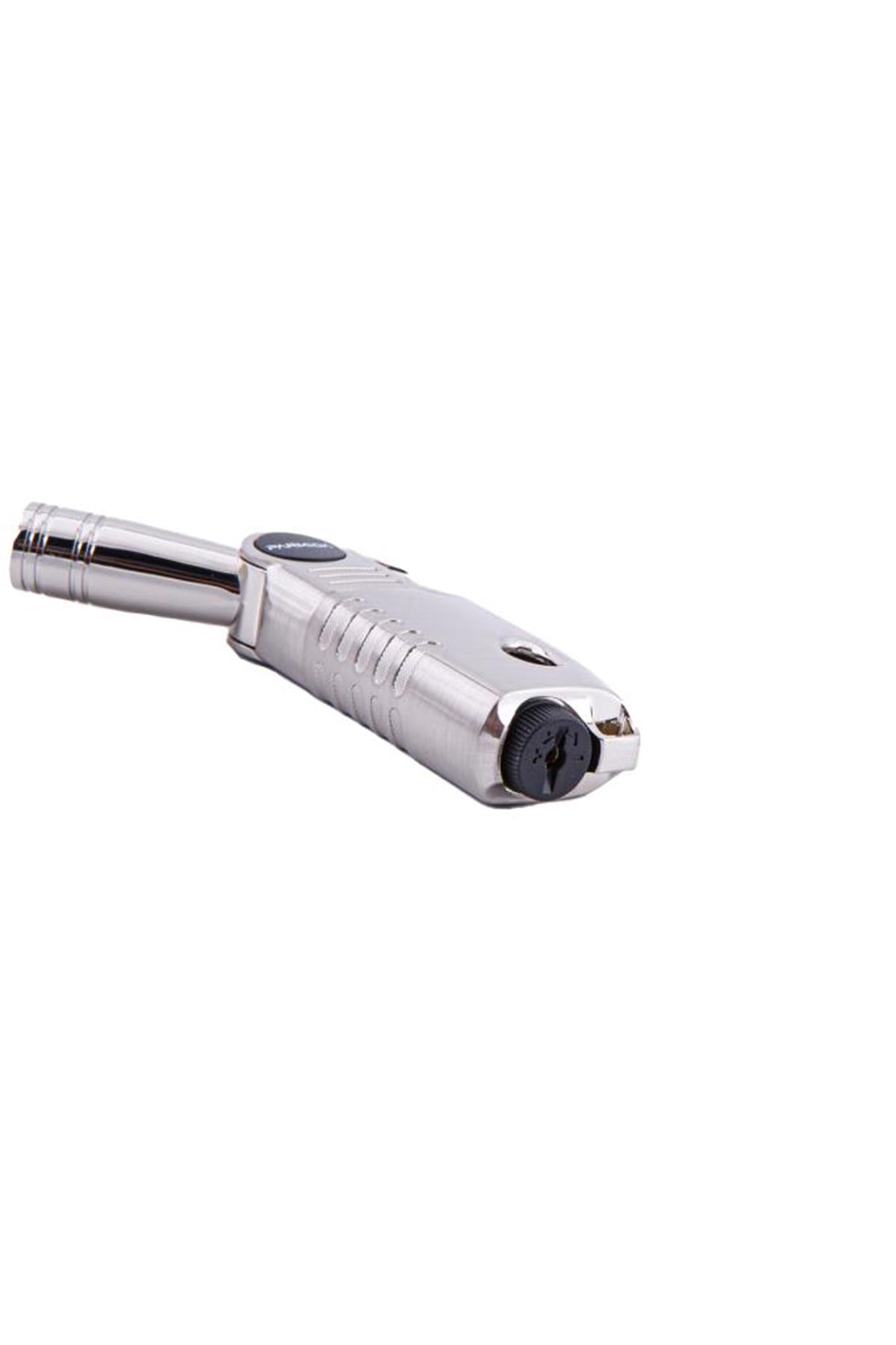 TR4677,Parmida Tek Torch Gümüş Oynar Başlıklı Masa Tipi Puro Çakmağı