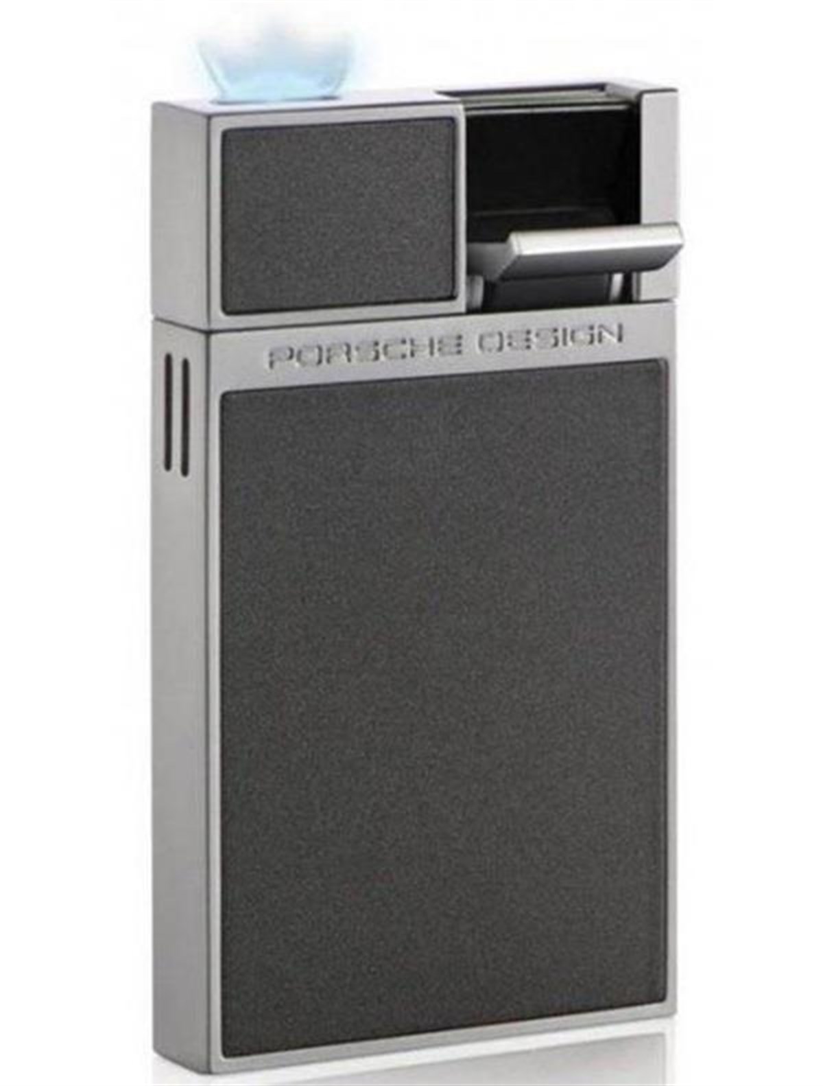 TR2797,Porsche Design Düz Alev Mat Gri Puro Çakmağı