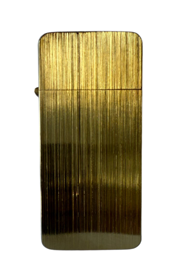 TR8667,PremiumQuality Fırçalı Gold Metal Benzinli Çakmak