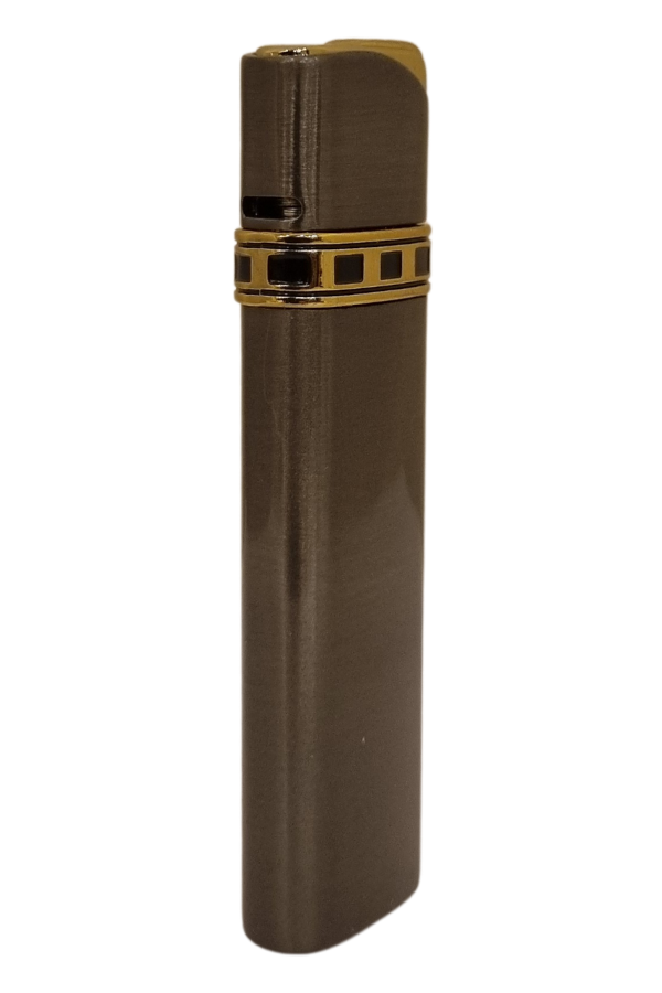 TR7665,PremiumQuality Tek Torch Pürmüz Koyu Gümüş Puro Çakmağı