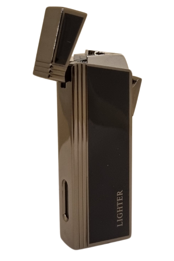 TR8069,PremiumQuality Gunmetal - Siyah Tek Torch Pürmüz Metal Puro Çakmağı