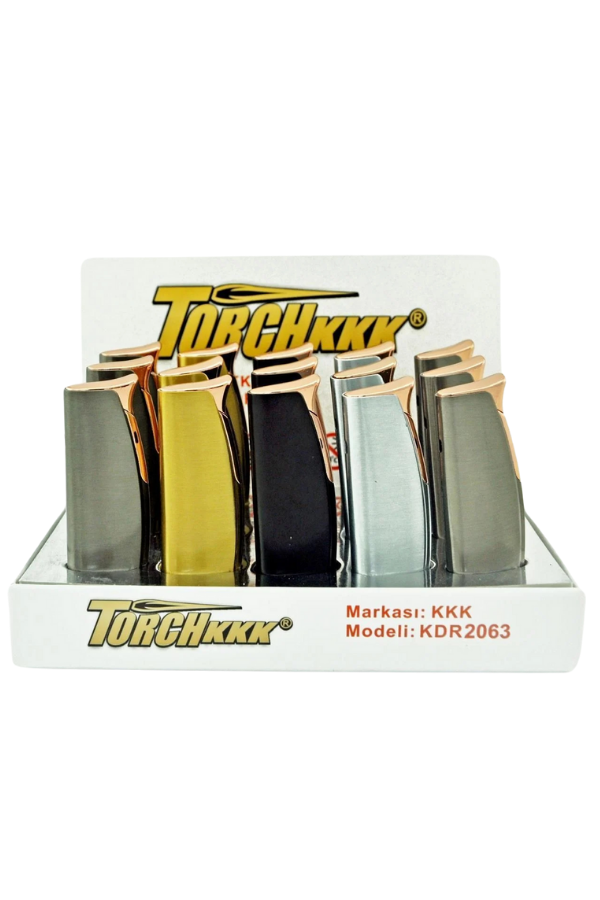 TR8084,PremiumQuality Gold - Bronz Tek Torch Pürmüz Metal Puro Çakmağı