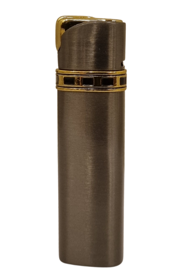 TR7665,PremiumQuality Tek Torch Pürmüz Koyu Gümüş Puro Çakmağı