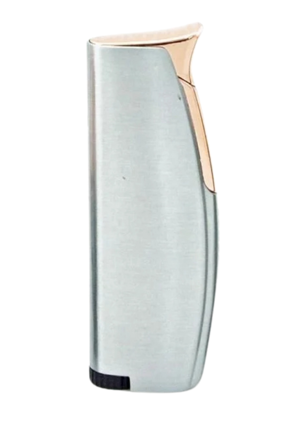 TR8082,PremiumQuality Gümüş - Bronz Tek Torch Pürmüz Metal Puro Çakmağı